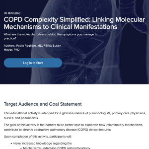 Medscape – Paola Rogliani “COPD Complexity Simplified: Linking Molecular Mechanisms to Clinical Manifestations